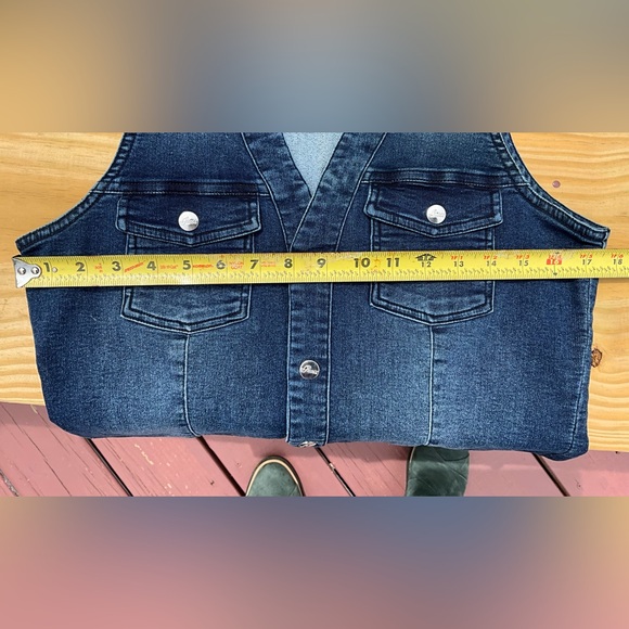 Guess Los Angeles Size Large Denim Stretch Dress with Snap Front - Picture 2 of 6